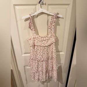 Altard State Floral Tiered Dress with Bow Straps